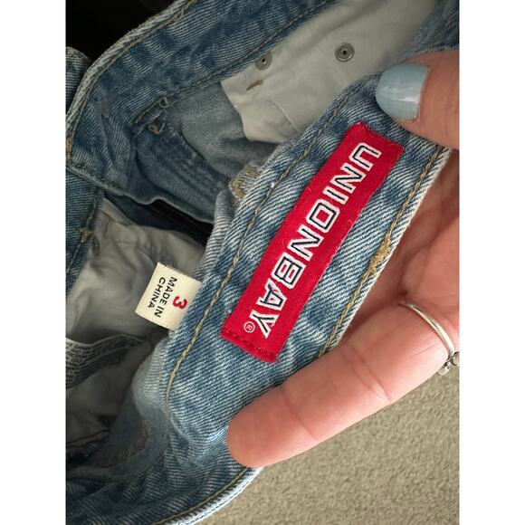 Unionbay 3 straight leg blue jeans straight mom denim light juniors women pants - Picture 4 of 8